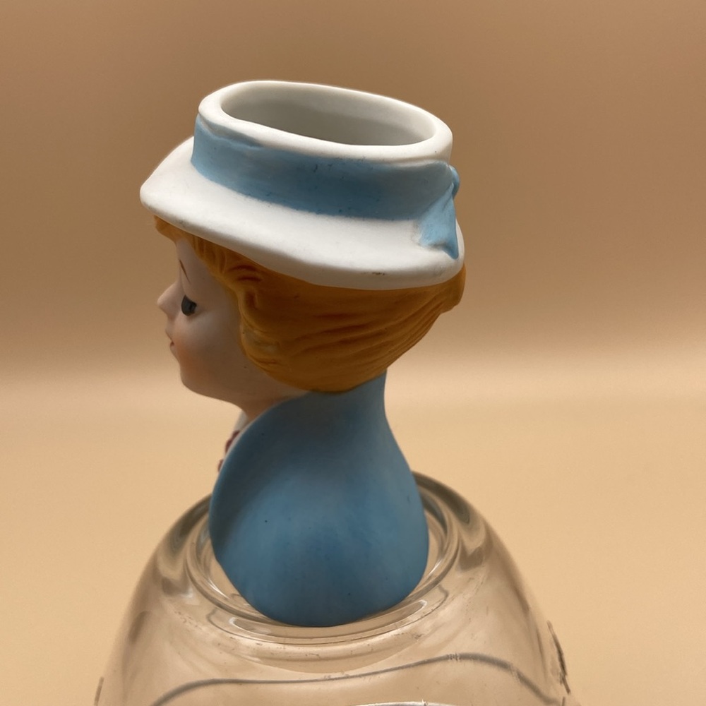 Vintage Giftcraft Lady in Blue Head Vase - Mini Made in Taiwan - Picture 2 of 10